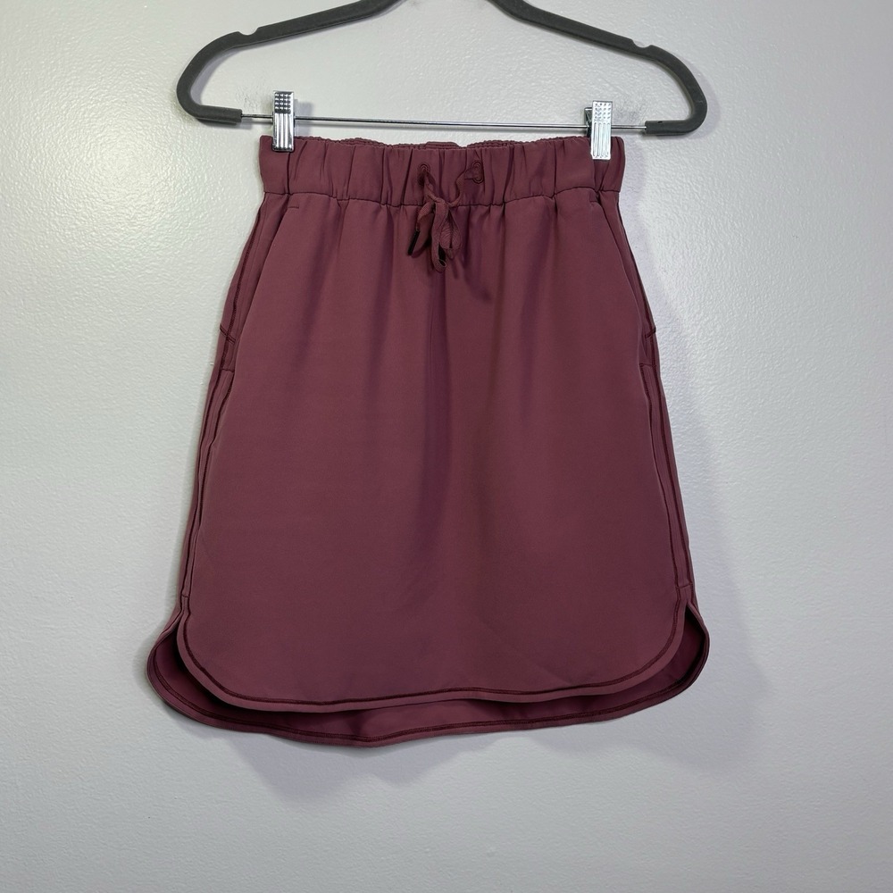 Lululemon On The Fly Skirt Size 4 Drawstring Active Tennis Golf